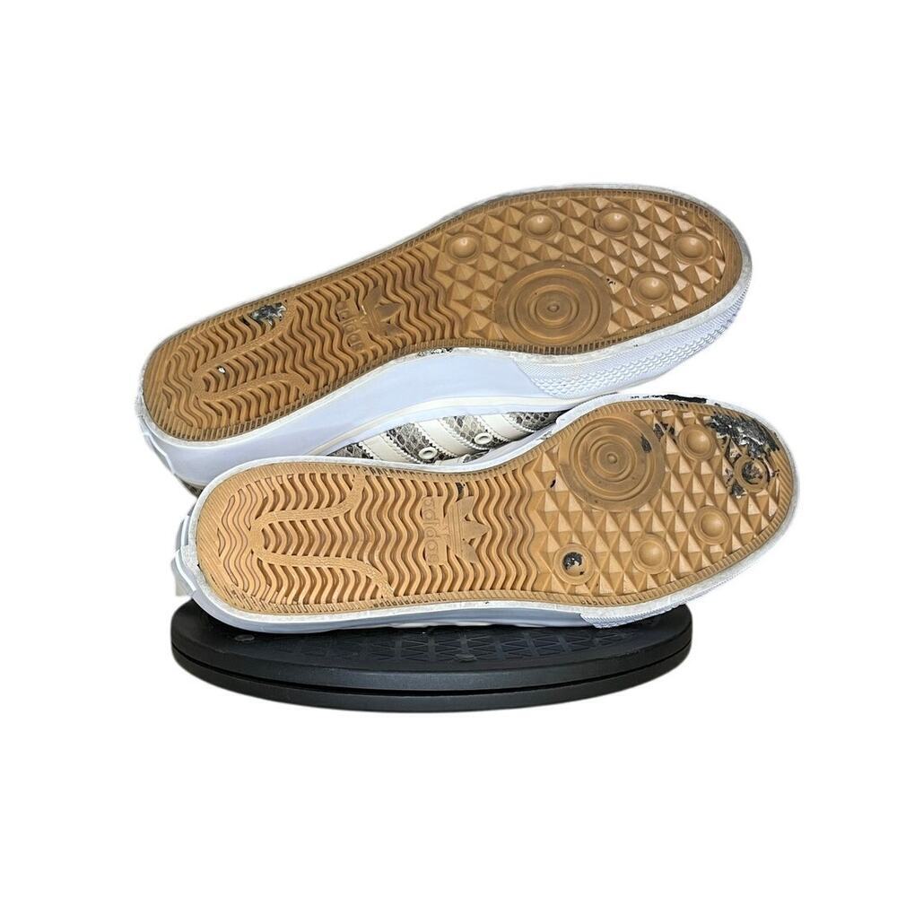 Size 9.5 - adidas Nizza Platform Mid Python W Sneakers Shoes Brown White - Picture 5 of 6